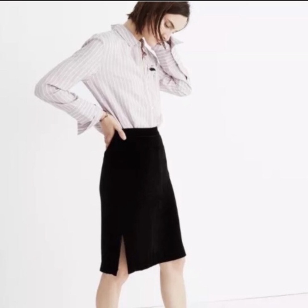 NWT Madewell Velvet Skirt